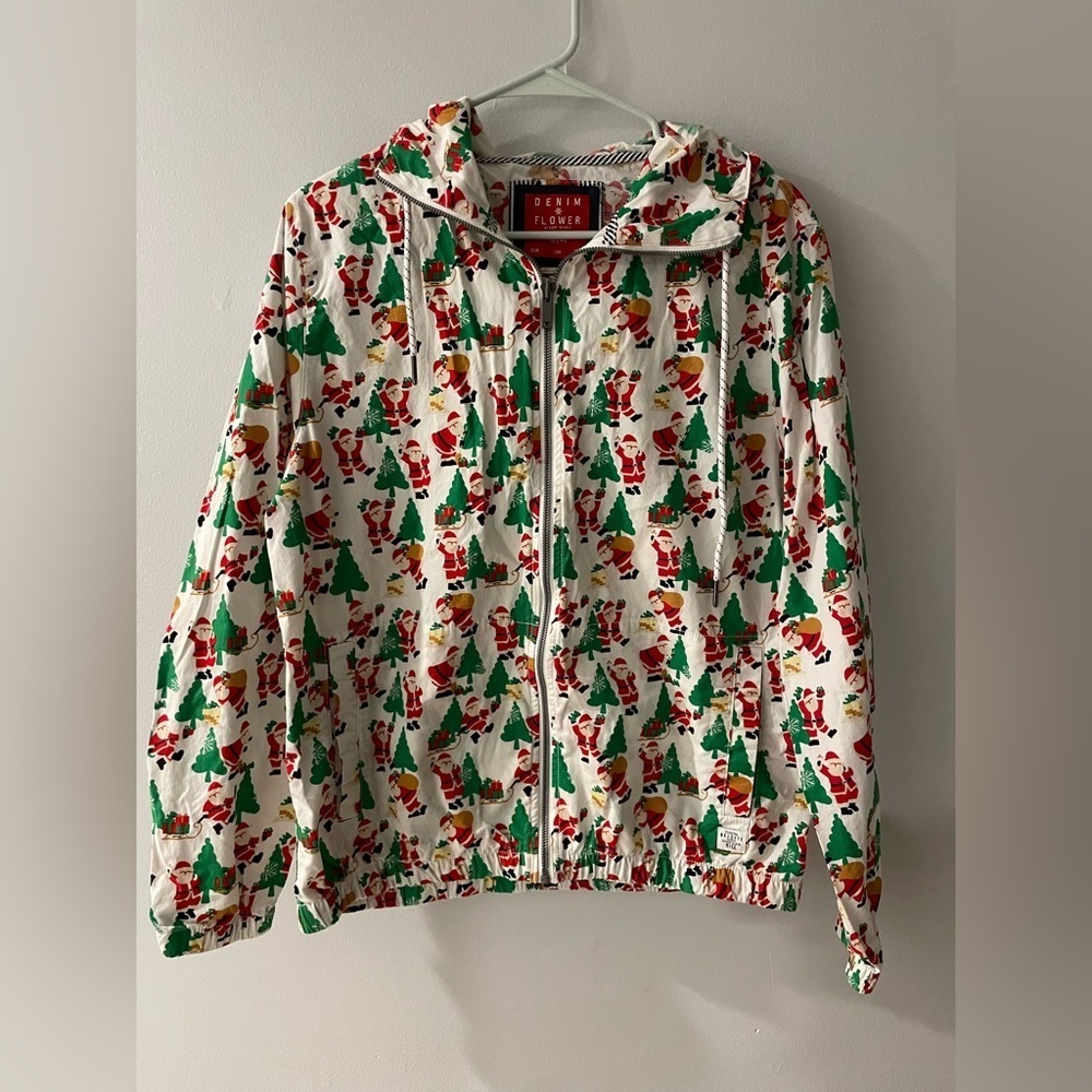 Denim & Flower women’s size medium- Festive Red and Green jacket